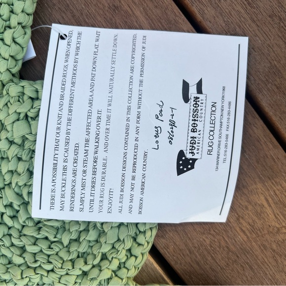 Lotus Pond sage & yellow Lotus Pond area Rug vintage 1980’s style nwt - Picture 4 of 8